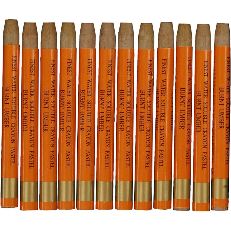 Gallery Aquarell-Kreide, L 9,3 cm, Orange, 12 Stk/ 1 Pck