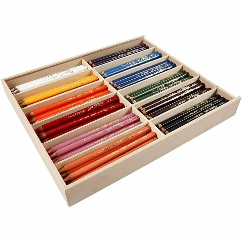 Super Ferby 1 Buntstifte, L 18 cm, Mine 6,25 mm, Sortierte Farben, 12x12 Stk/ 1 Pck