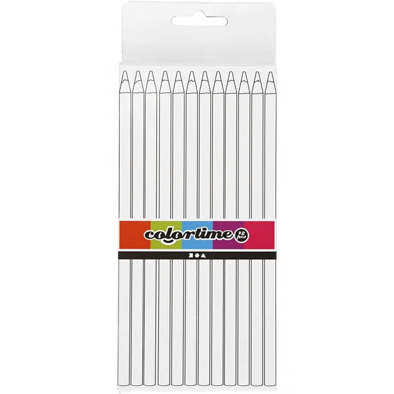Colortime Buntstifte, L 17 cm, Mine 3 mm, Schwarz, 12 Stk/ 1 Pck