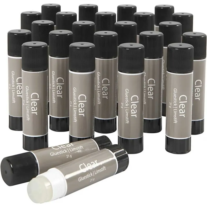 Transparenter Klebestift, 21 g, 24 Stk/ 1 Pck