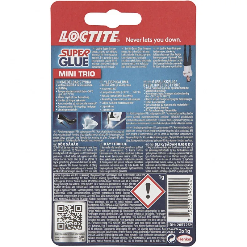 Loctite Super Kleber, 3x1 g/ 1 Pck