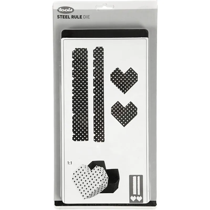 Stanzformen, Herzbox, Größe 15,2x30,37 cm, Dicke 15 mm, 1 Stk