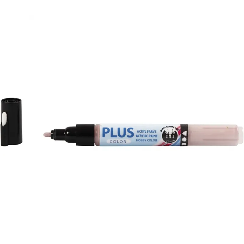 Plus Color Marker, L 14,5 cm, Strichstärke 1-2 mm, Staubrosé, 5,5 ml, 1 Stk