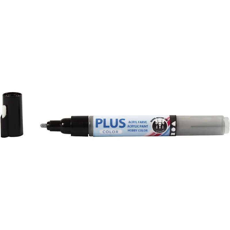 Plus Color Marker, L 14,5 cm, Strichstärke 1-2 mm, Regengrau, 5,5 ml, 1 Stk