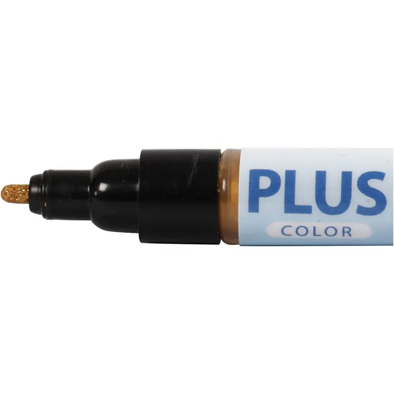 Plus Color Marker, L 14,5 cm, Strichstärke 1-2 mm, Gold, 5,5 ml, 1 Stk