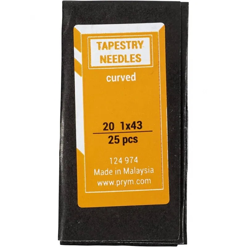 Sticknadeln, Ösenlänge 8 mm , Nr. 20, L 42 mm, mit stumpfer Spitze, 25 Stk/ 1 Pck