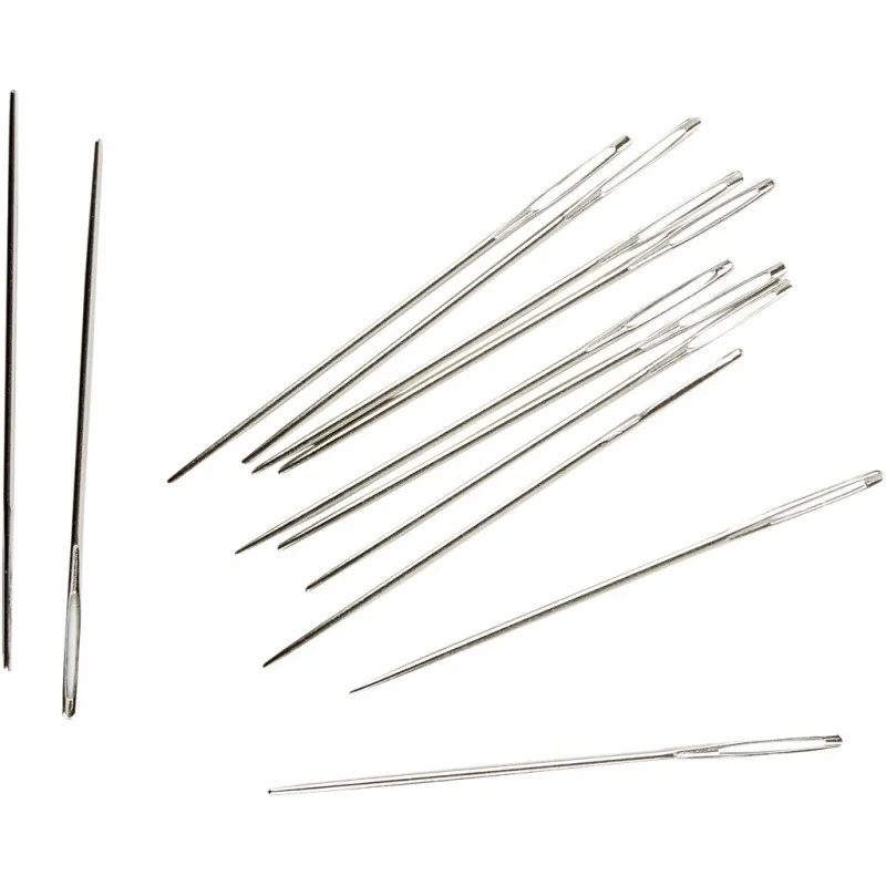 Sticknadeln, Ösenlänge 8 mm , Nr. 20, L 42 mm, mit stumpfer Spitze, 25 Stk/ 1 Pck