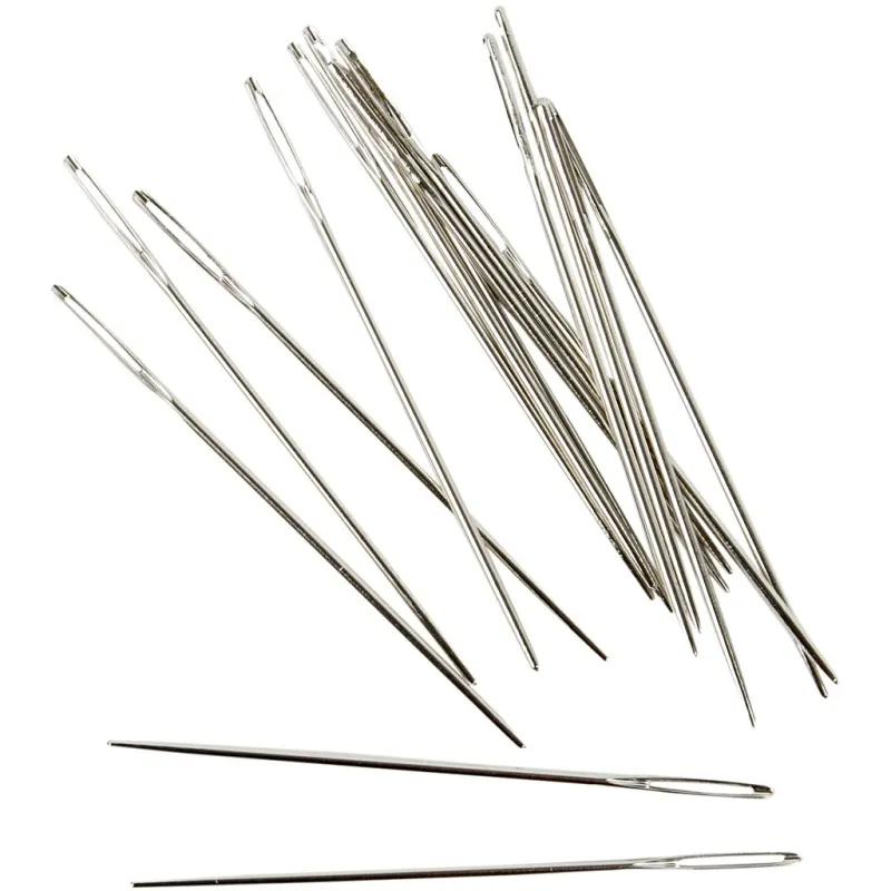 Sticknadeln, Ösenlänge 6 mm , Nr. 24, L 36 mm, mit stumpfer Spitze, 25 Stk/ 1 Pck