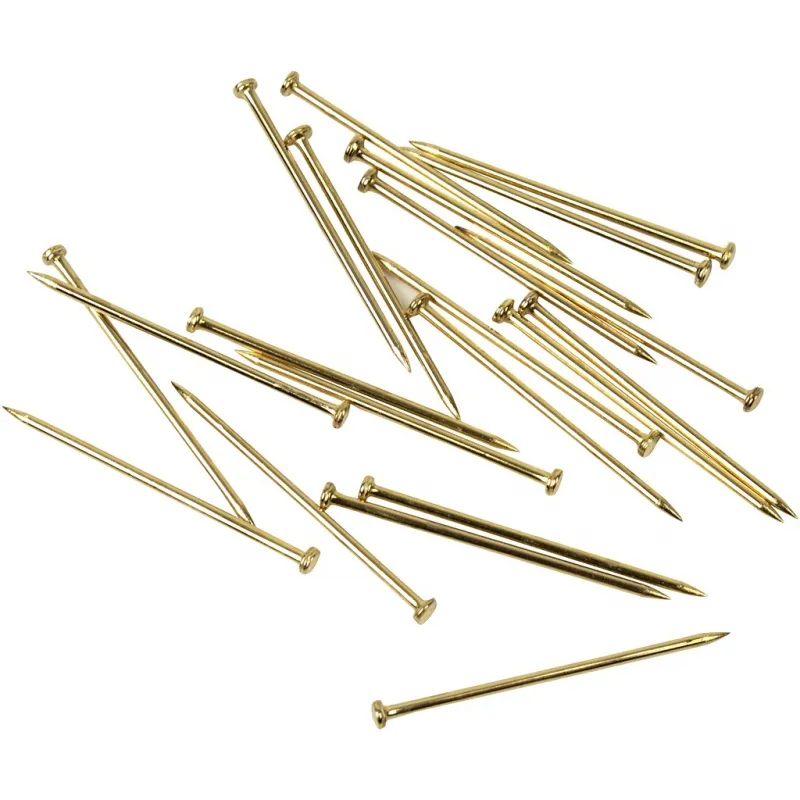 Stecknadeln, L 16 mm, Dicke 0,65 mm, ca. 500 Stk, Gold, 35 g/ 1 Pck
