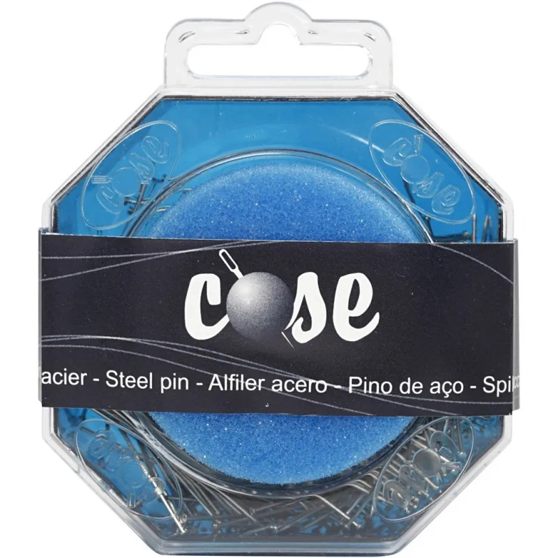 Stecknadeln, L 34 mm, Dicke 0,6 mm, ca. 600 Stk, Silber, 50 g/ 1 Pck