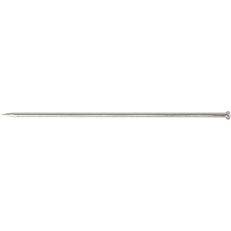 Stecknadeln, L 34 mm, Dicke 0,6 mm, ca. 600 Stk, Silber, 50 g/ 1 Pck