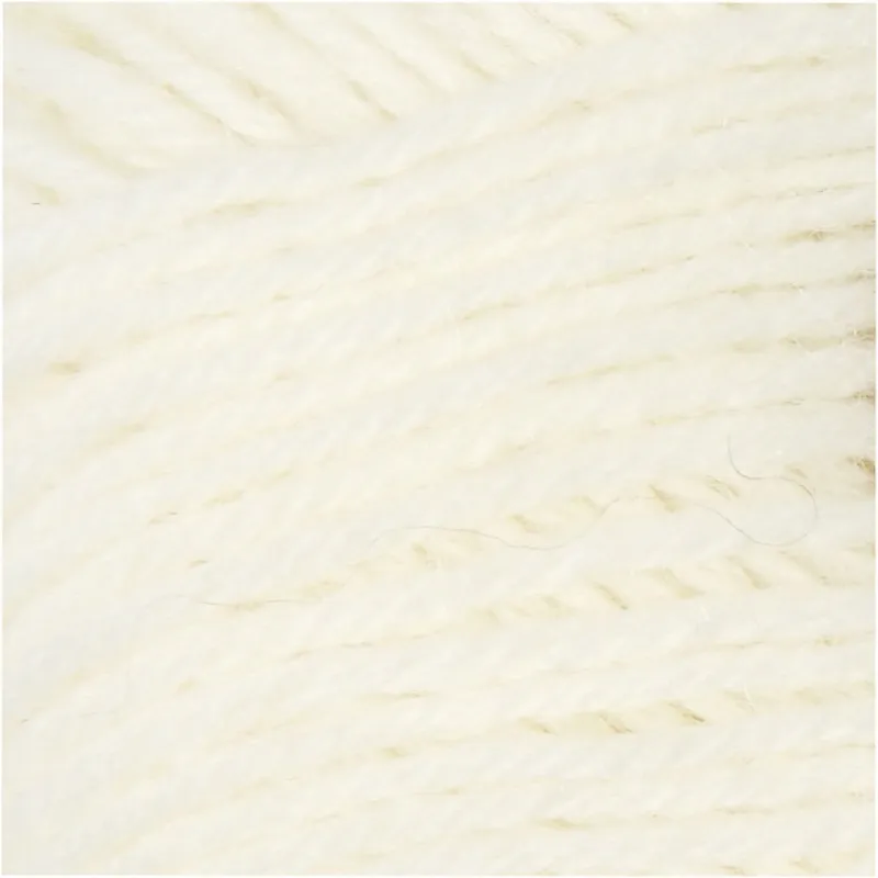 Sockenwolle, L 200 m, Naturweiß, 50 g/ 1 Knäuel