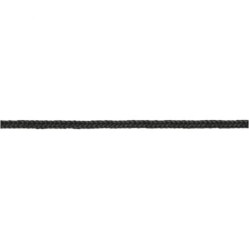 Macramé-Kordel, Dicke 1,8 mm, Schwarz, 50 m/ 1 Rolle