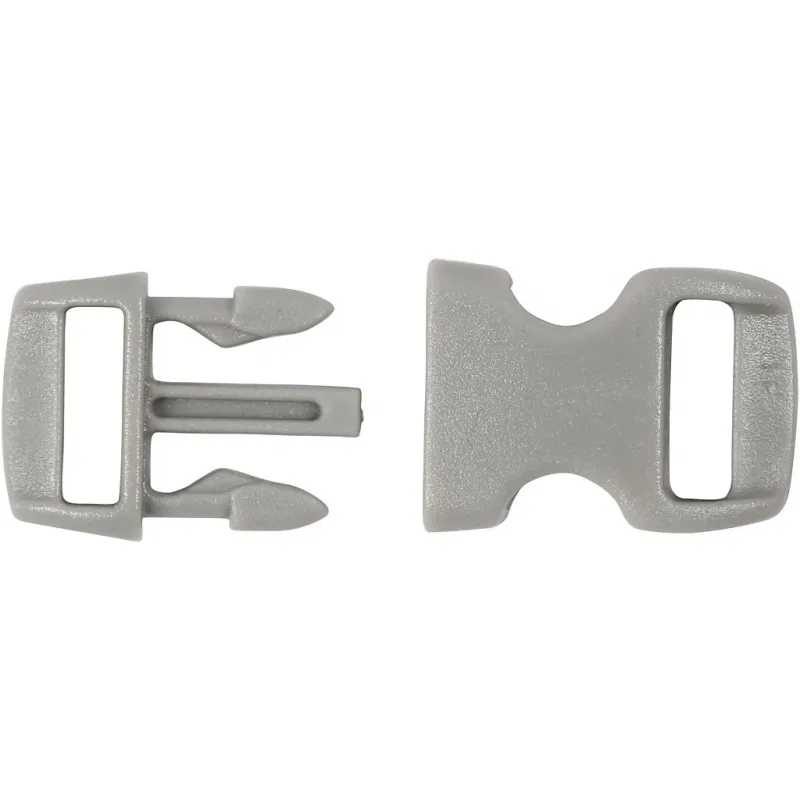 Klickverschluss, L 29 mm, B 15 mm, Lochgröße 3x11 mm, Schwarz, Braun, Grau, 100 Stk/ 1 Pck