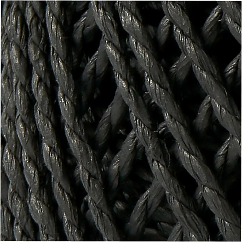Papiergarn, Dicke 2,5-3 mm, Schwarz, 150 g, 40 m/ 1 Knäuel
