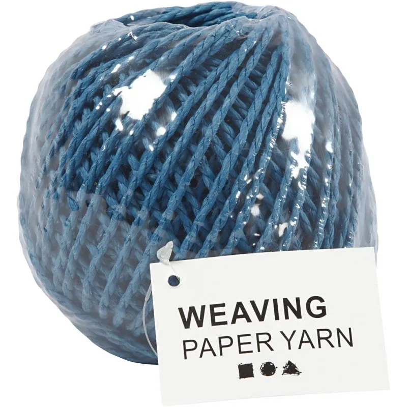 Papiergarn, Dicke 2,5-3 mm, Dunkelblau, 150 g, 40 m/ 1 Knäuel