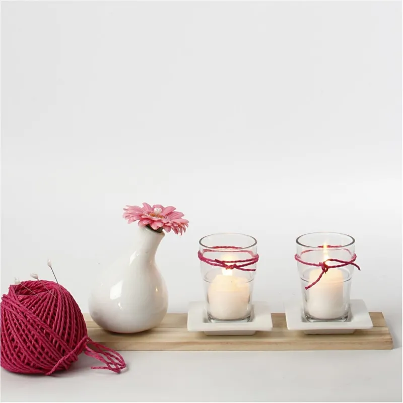 Papiergarn, Dicke 2,5-3 mm, Pink, 150 g, 40 m/ 1 Knäuel