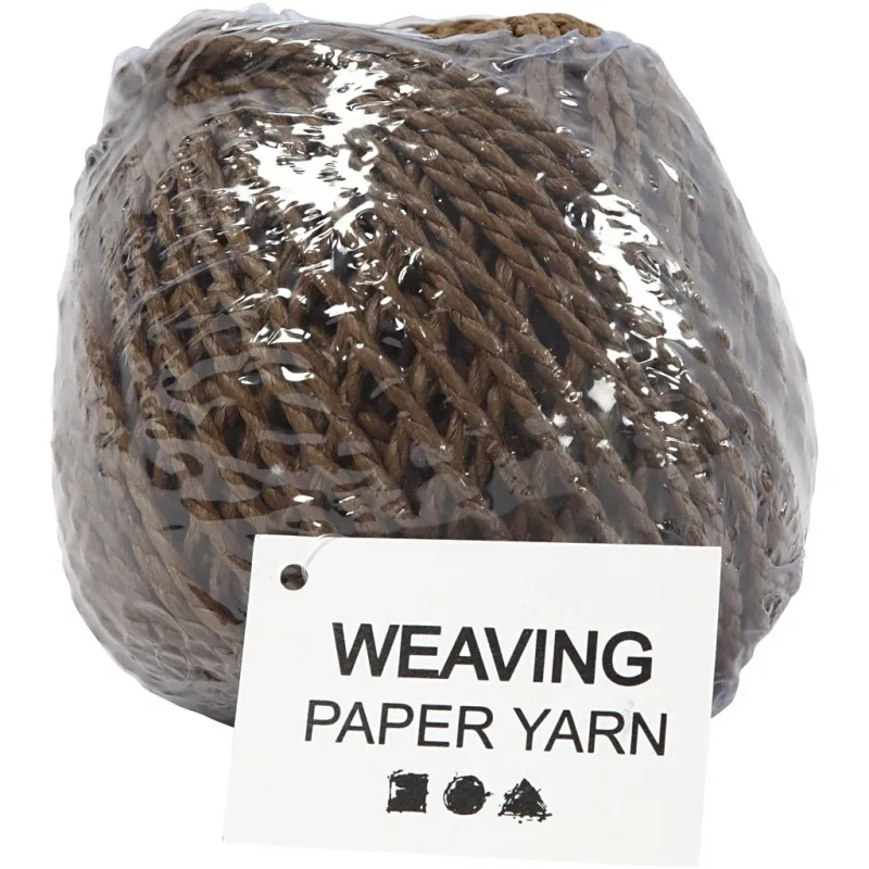 Papiergarn, Dicke 2,5-3 mm, Dunkelbraun, 150 g, 40 m/ 1 Knäuel