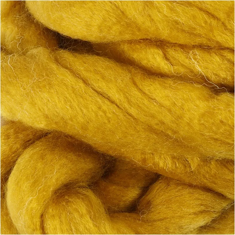 XL-Chunky-Garn aus Polyacryl/Wolle, L 15 m, Größe mega, Dunkelgelb, 300 g/ 1 Knäuel