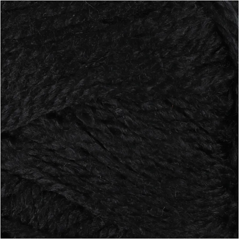 Fantasia Polyacryl Garn, L 80 m, Schwarz, 50 g/ 1 Knäuel