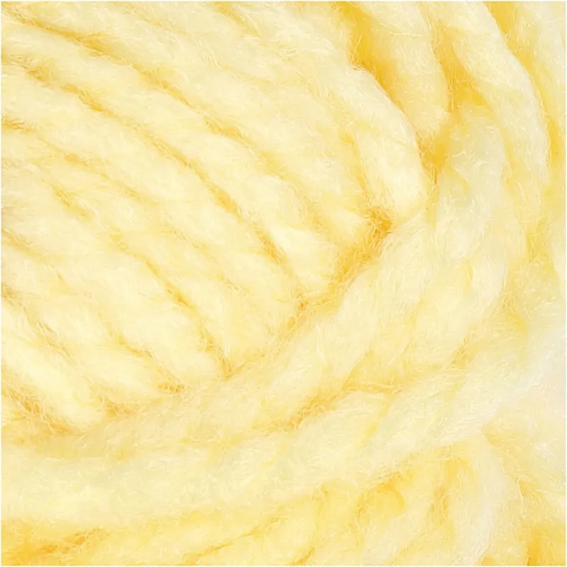 Fantasia Polyacryl-Wolle, L 35 m, Maxi, Hellgelb, 50 g/ 1 Knäuel