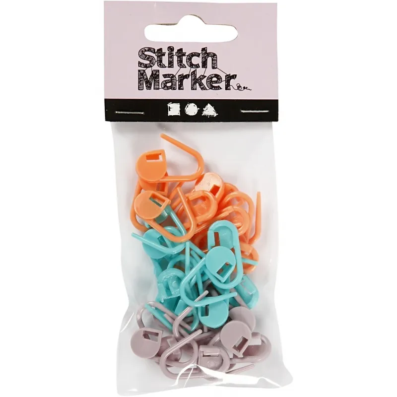 Maschen-Marker, L 22 mm, Hellblau, 30 Stk/ 1 Pck
