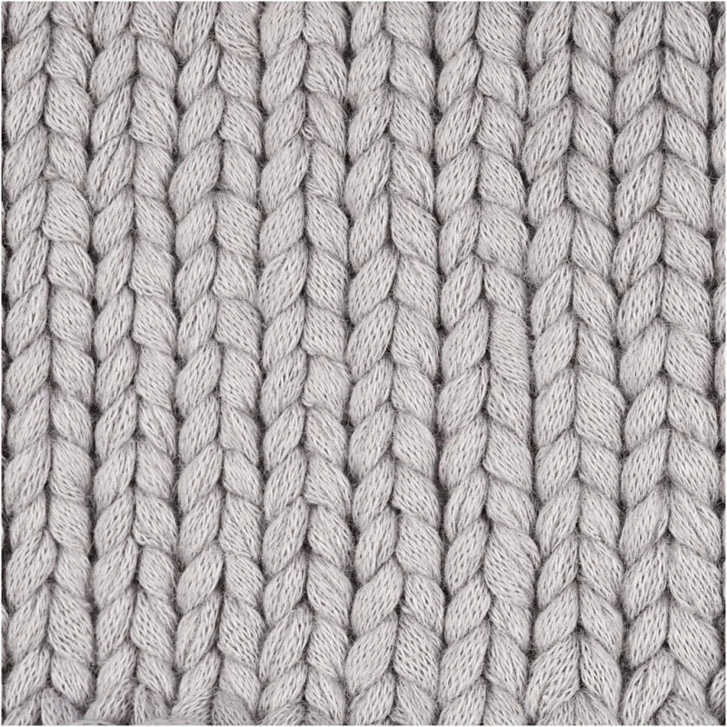 Schlauchgarn, L 45 m, Nadel 10-12, Grau, 100 g/ 1 Knäuel
