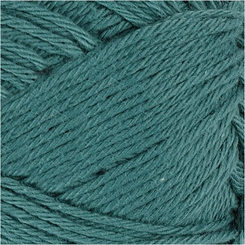 Baumwollgarn, Nr. 8/4, L 170 m, Nadel 3-3,5, Petrol, 50 g/ 1 Knäuel