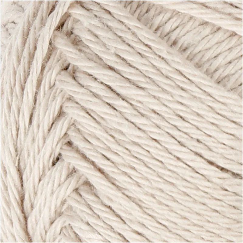 Baumwollgarn, Nr. 8/4, L 170 m, Nadel 3-3,5, Beige, 50 g/ 1 Knäuel