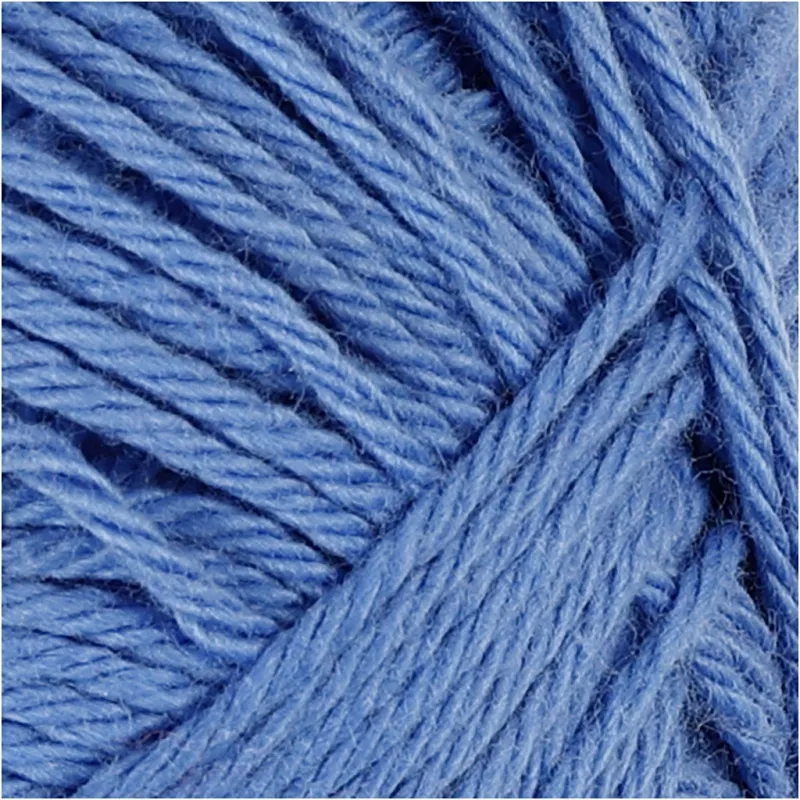 Baumwollgarn, Nr. 8/4, L 170 m, Nadel 3-3,5, Blau, 50 g/ 1 Knäuel
