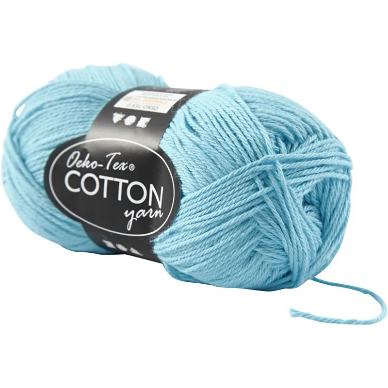 Baumwollgarn, Nr. 8/4, L 170 m, Nadel 3-3,5, Türkis, 50 g/ 1 Knäuel