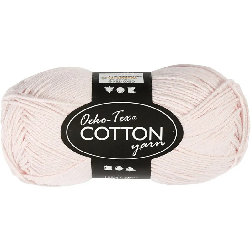 Baumwollgarn, Nr. 8/4, L 170 m, Nadel 3-3,5, Staubrosé, 50 g/ 1 Knäuel
