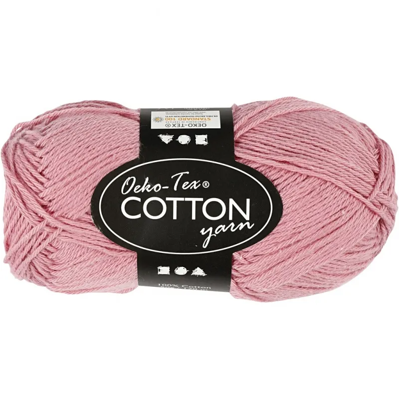 Baumwollgarn, Nr. 8/4, L 170 m, Nadel 3-3,5, Rosa, 50 g/ 1 Knäuel