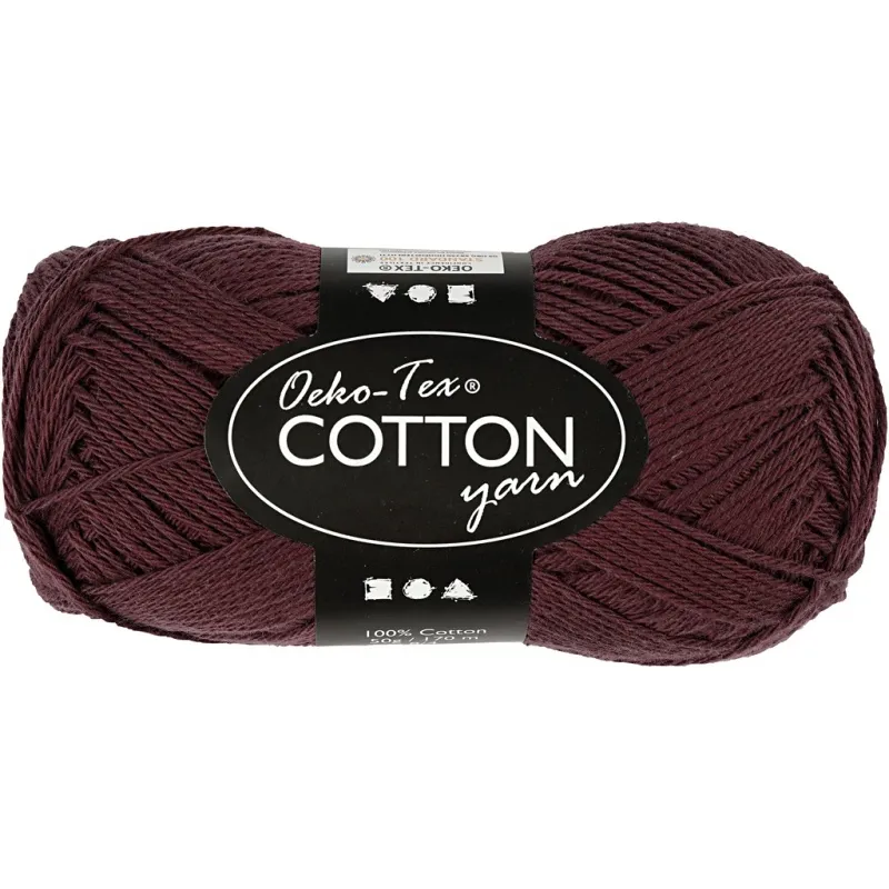 Baumwollgarn, Nr. 8/4, L 170 m, Nadel 3-3,5, Pflaumenblau, 50 g/ 1 Knäuel