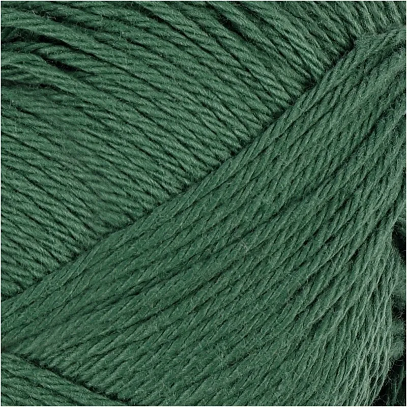 Baumwollgarn, Nr. 8/4, L 170 m, Nadel 3-3,5, Dunkelgrün, 50 g/ 1 Knäuel