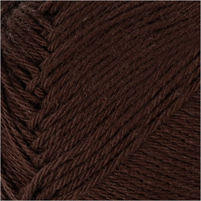Baumwollgarn, Nr. 8/4, L 170 m, Nadel 3-3,5, Dunkelbraun, 50 g/ 1 Knäuel