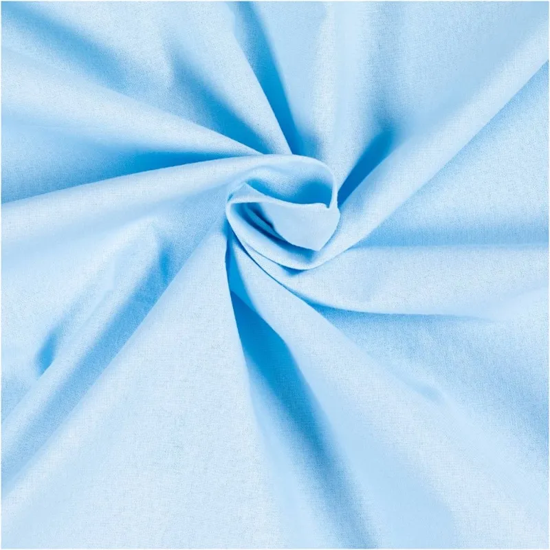 Stoff, B 145 cm, 140 g, Hellblau, 10 m/ 1 Rolle