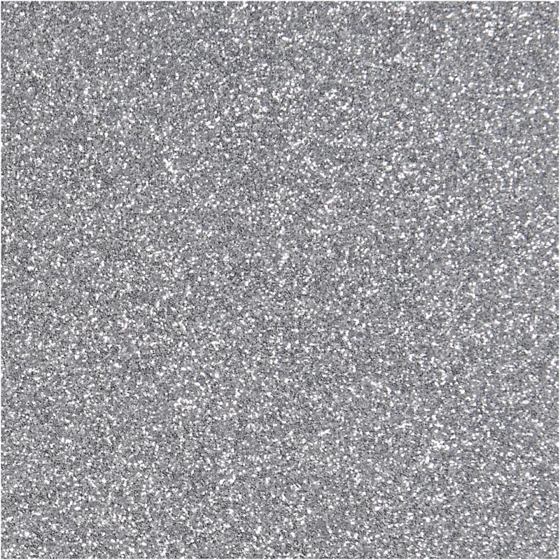 Bügelfolie, A5, Blatt 148x210 mm, Glitter, Silber, 1 Bl.