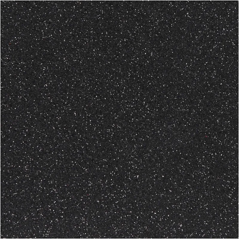 Bügelfolie, A5, Blatt 148x210 mm, Glitter, Schwarz, 1 Bl.