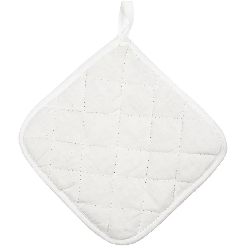 Topflappen, Größe 20x20 cm, 145 g, Weiß, 4 Stk/ 1 Pck