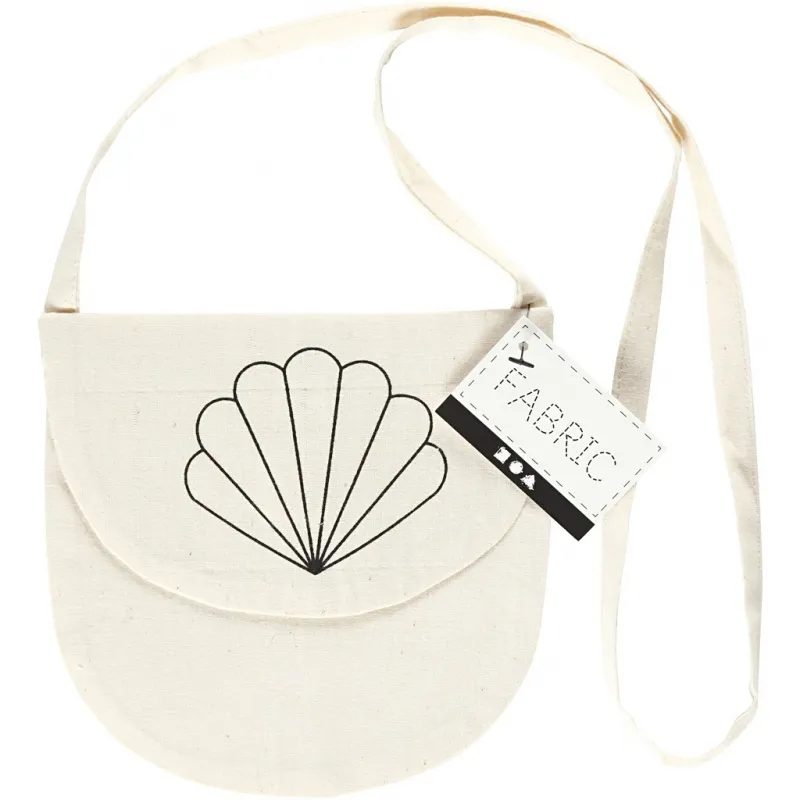 Schultertasche, Muschel, Größe 15x14 cm, 110 g, Hellnatur, 1 Stk