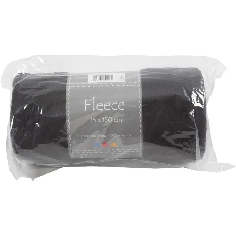 Fleece, L 125 cm, B 150 cm, 200 g, Grau, 1 Stk