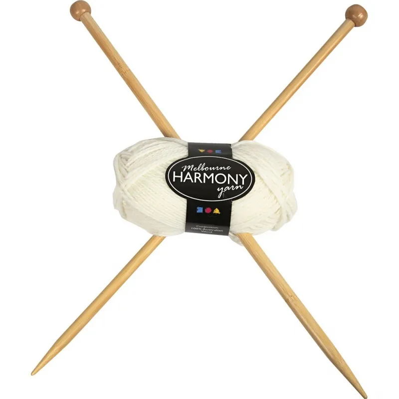 Melbourne Wool Yarn, L 92 m, Naturweiß, 50 g/ 1 Knäuel