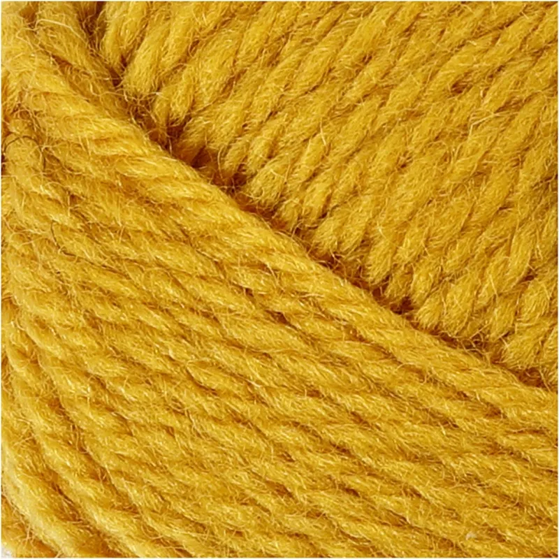 Melbourne Wool Yarn, L 92 m, Dunkelgelb, 50 g/ 1 Knäuel