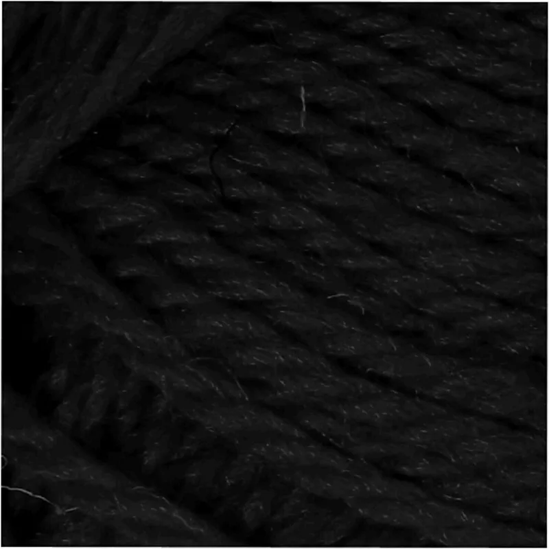 Melbourne Wool Yarn, L 92 m, Schwarz, 50 g/ 1 Knäuel