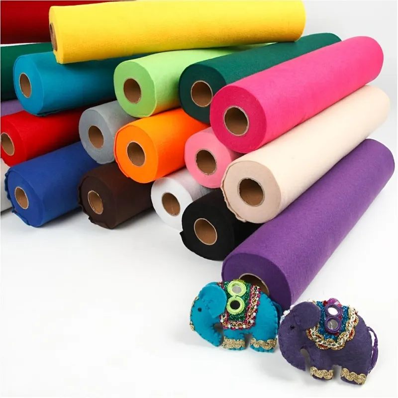 Bastelfilz, B 45 cm, Dicke 1,5-2 mm, 180-200 g, Sortierte Farben, 20x5 m/ 1 Pck