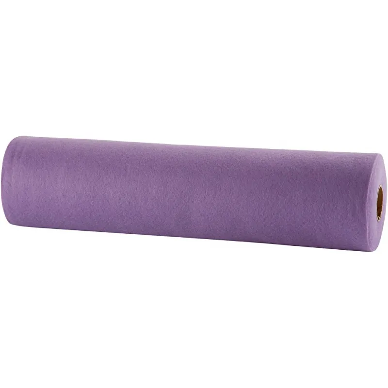 Bastelfilz, B 45 cm, Dicke 1,5-2 mm, 180-200 g, Helllila, 5 m/ 1 Rolle