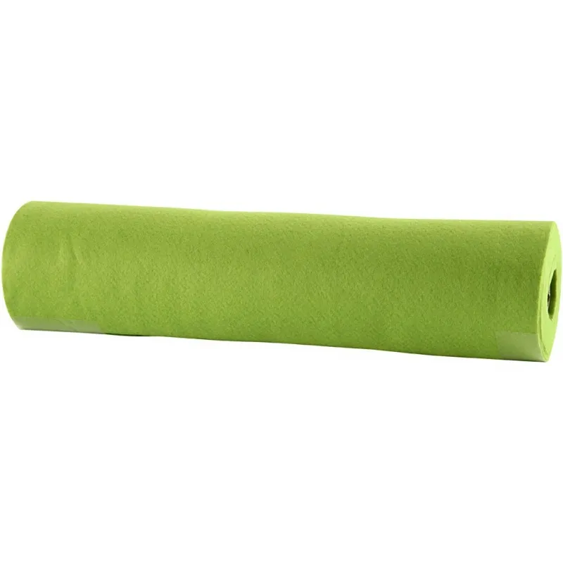 Bastelfilz, B 45 cm, Dicke 1,5-2 mm, 180-200 g, Hellgrün, 5 m/ 1 Rolle