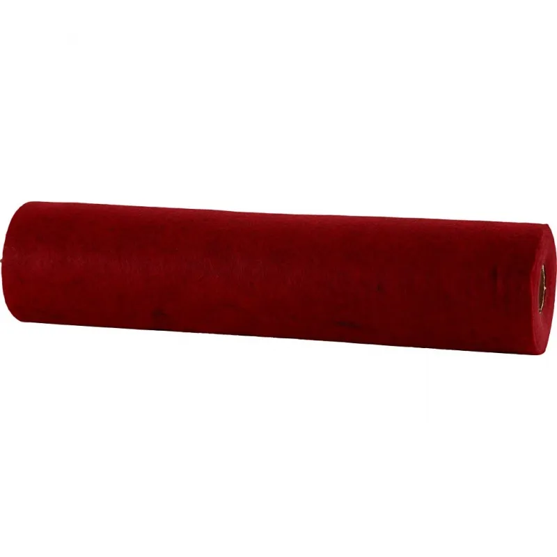 Bastelfilz, B 45 cm, Dicke 1,5-2 mm, meliert, 180-200 g, Rot, 5 m/ 1 Rolle