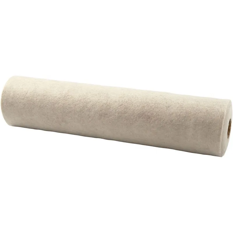 Bastelfilz, B 45 cm, Dicke 1,5-2 mm, meliert, 180-200 g, Naturweiß, 5 m/ 1 Rolle